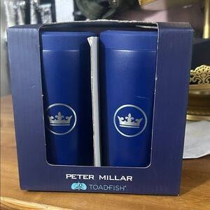 Peter Millar Toadfish Royal Blue Tumblers
